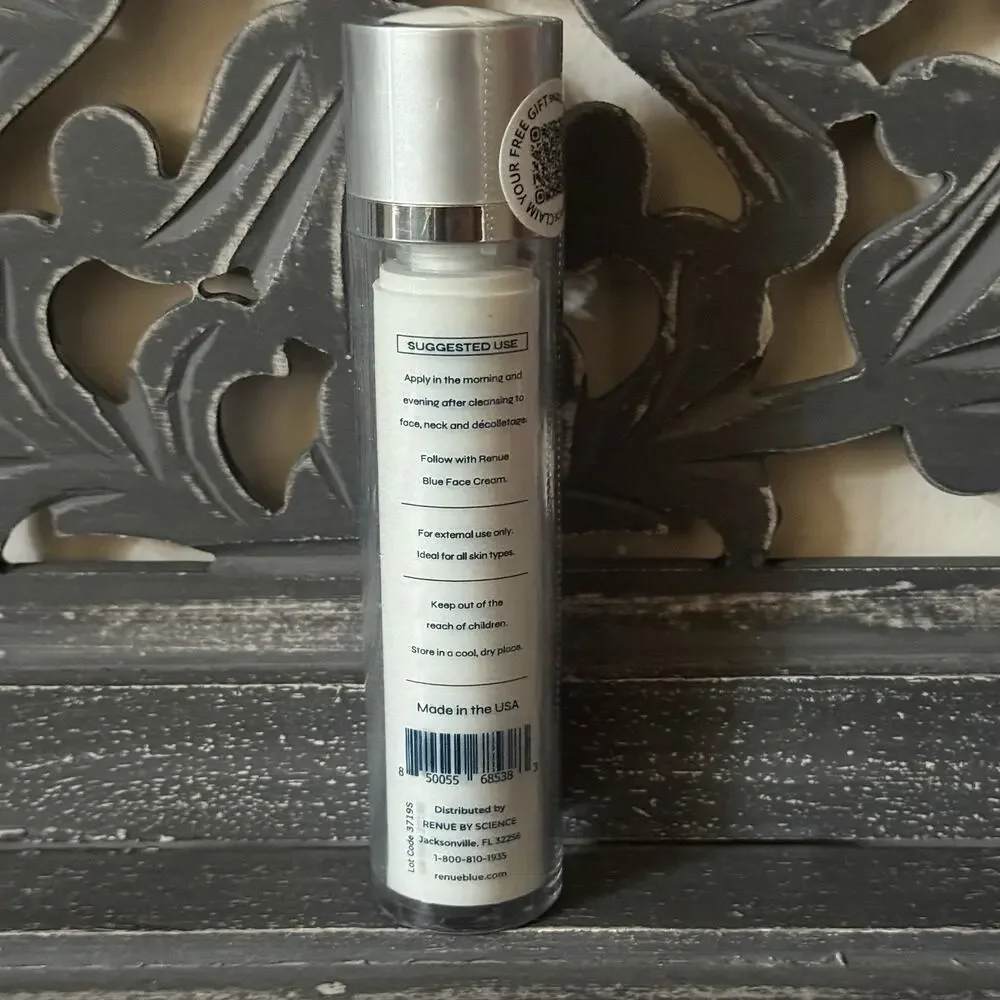 Renu Blue Face Serum 1.7oz Skincare Hydrating Formula NEW Sealed